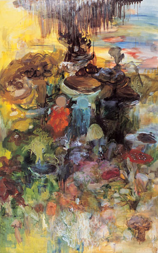 Fungal land I oil on canvas 240x150cm 2006